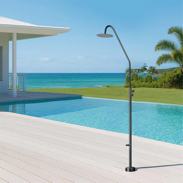 Modern Double Function 316 Stainless Steel Cold Water Outdoor Shower