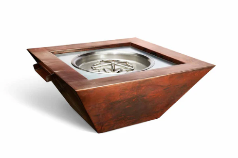 Sierra Hammered Copper Fire & Water Bowls