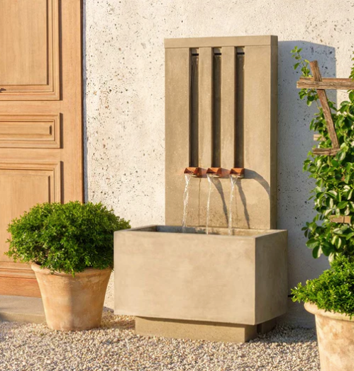Mondrian Tall Modern Concrete Outdoor Water Fountain