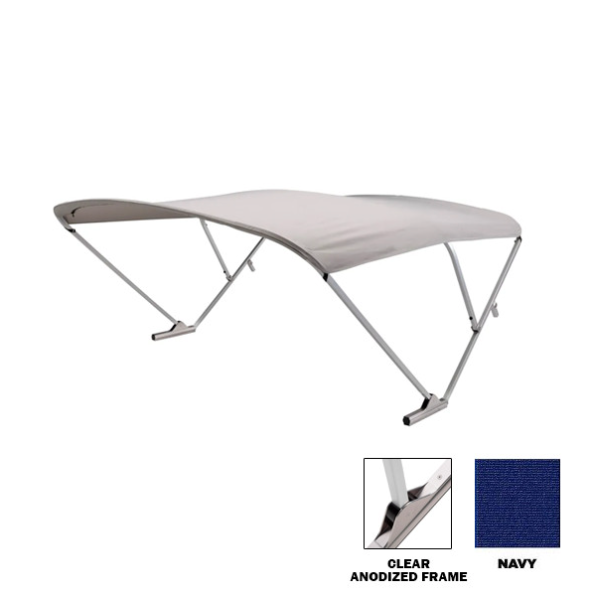 SureShade Pontoon Power Bimini Top - Navy