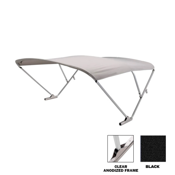 SureShade Pontoon Power Bimini Top - Black