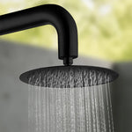 316 Stainless Steel Wall-Mounted Outdoor Shower, Cold Water Only, Single-Function Rain Head