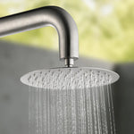 316 Stainless Steel Wall-Mounted Outdoor Shower, Cold Water Only, Single-Function Rain Head