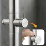 316 Stainless Steel Wall-Mounted Outdoor Shower, Cold Water Only, Single-Function Rain Head