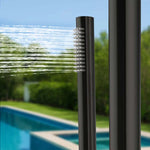 316 Stainless Steel Freestanding Outdoor Shower, Dual-Function, Hot/Cold Control
