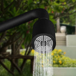 Modern Single Function Stainless Steel Matte Black Outdoor Shower