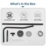 Black Stainless Steel Single Function Single Cold Outdoor Shower