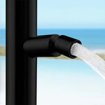 316 Stainless Steel Freestanding Outdoor Shower, Dual-Function Cold-Water, Marine-Grade