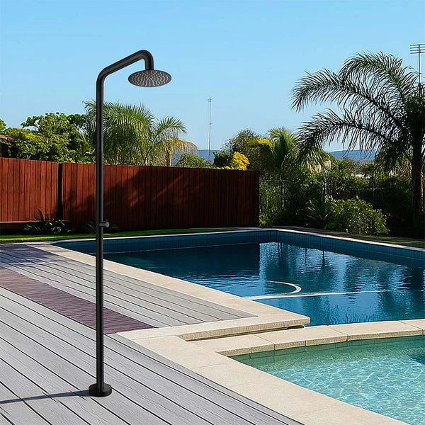 Modern Single Function Single Cold Stainless Steel Outdoor Shower