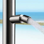 316 Stainless Steel Freestanding Outdoor Shower, Dual-Function Cold-Water, Marine-Grade