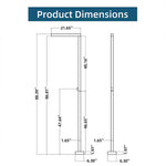 316 Stainless Steel Freestanding Outdoor Shower, Cold Water Only, Minimalist Square Design