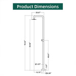 Modern Single Function Single Cold Stainless Steel Outdoor Shower