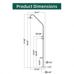 Double Function Cold Water Outdoor Shower 316 Stainless Steel Shower System