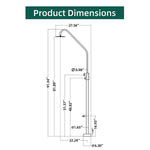 Modern Double Function 316 Stainless Steel Cold Water Outdoor Shower