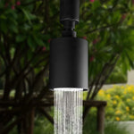 Modern Single Function Stainless Steel Matte Black Outdoor Shower