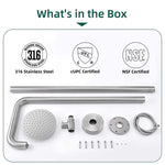 Modern Single Function Single Cold Stainless Steel Outdoor Shower