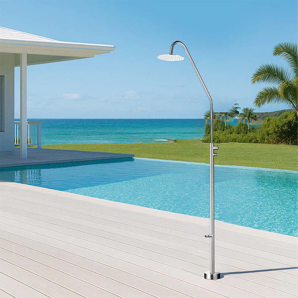Modern Double Function 316 Stainless Steel Cold Water Outdoor Shower