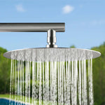 316 Stainless Steel Freestanding Outdoor Shower, Dual-Function, Hot/Cold Control