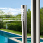 316 Stainless Steel Freestanding Outdoor Shower, Dual-Function, Hot/Cold Control